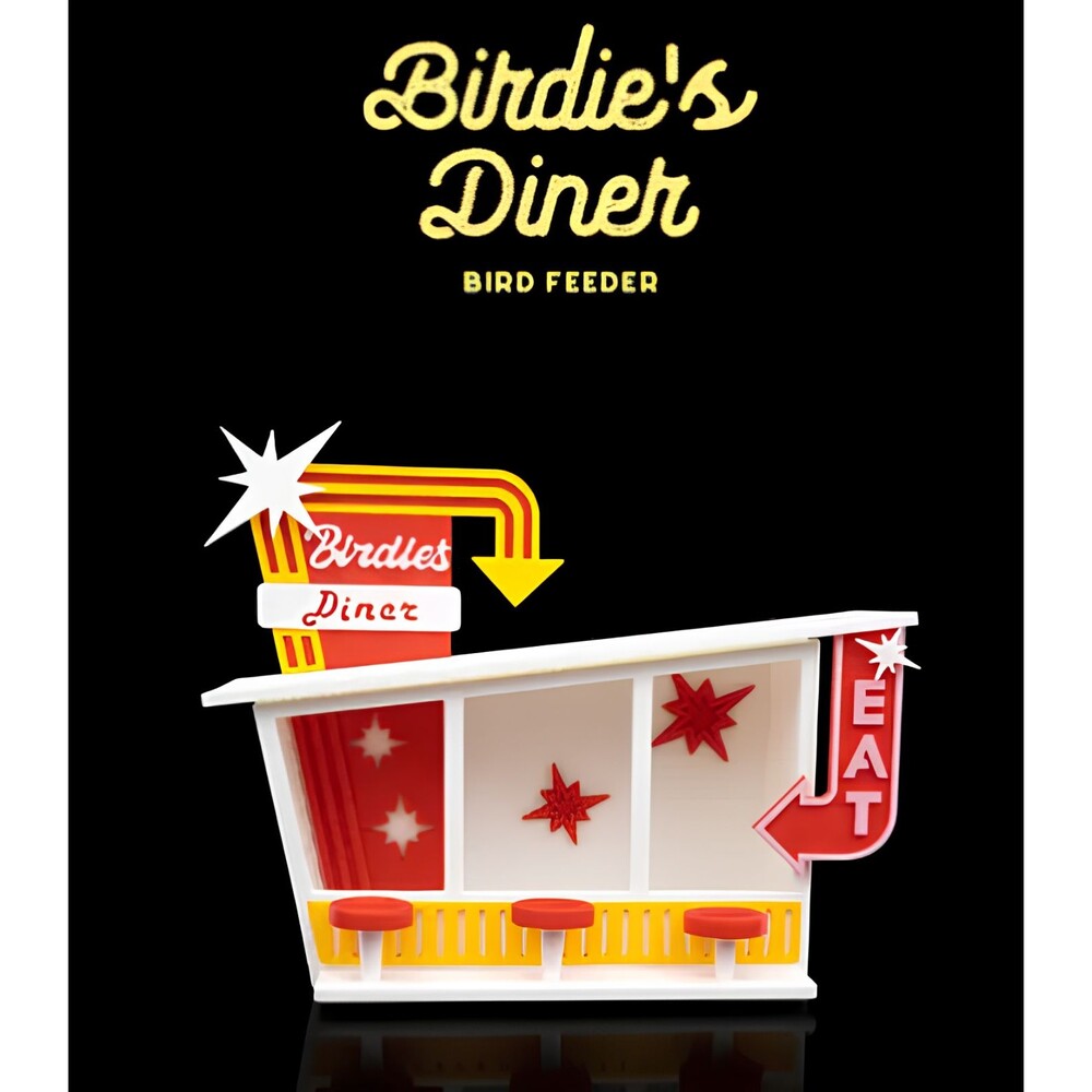 Birdie’s Diner Retro Bird Feeder – Whimsical Outdoor Decor for Backyard Birds